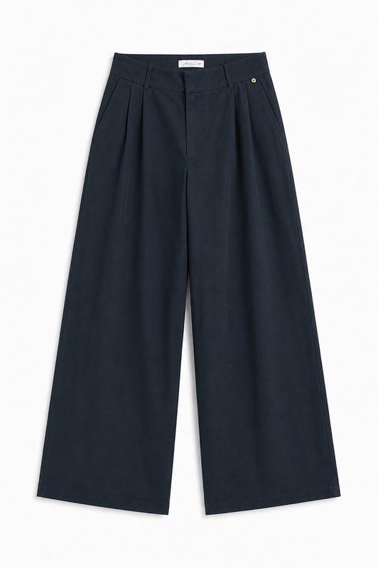 Ambika Pantalon bandplooi Navy Blue Quintisha