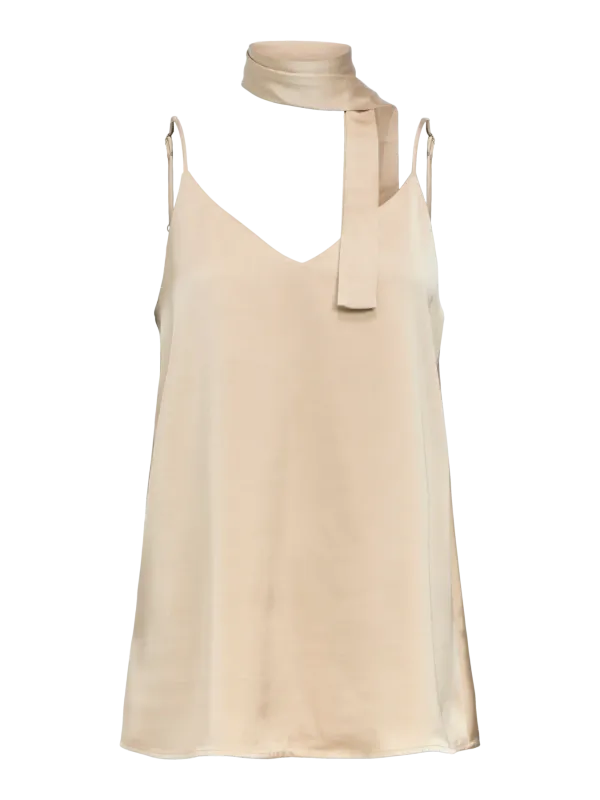 Object OBJCHILLI LO SINGLET V-NECK TOP E H: Humus 23049705
