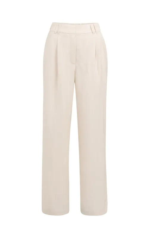 YaYa Woven wide leg trousers - L32 CLOUD CREME WHITE 01-301253-605