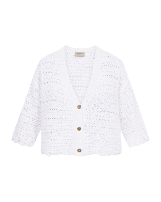 Freequent FQGRSCALIVI-CARDIGAN Brilliant white 207986