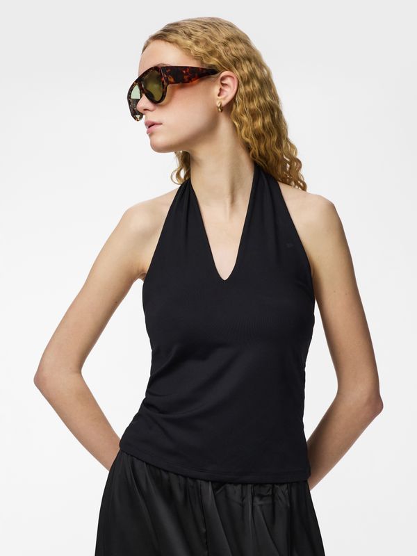 Pieces PCLULA HALTERNECK TOP JRS Black 17165732