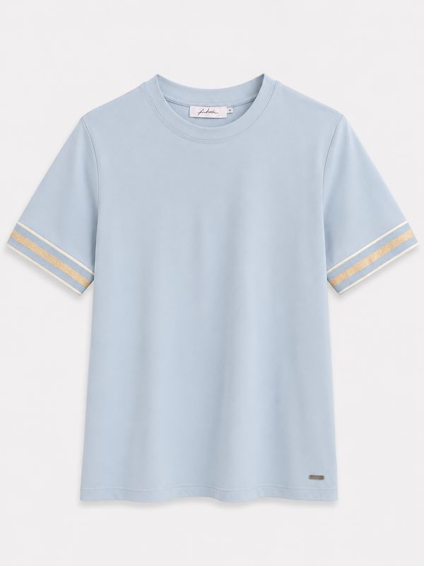 Ambika Top Ronde Hals Magdalene Light Blue TA-Magdalene Stripe