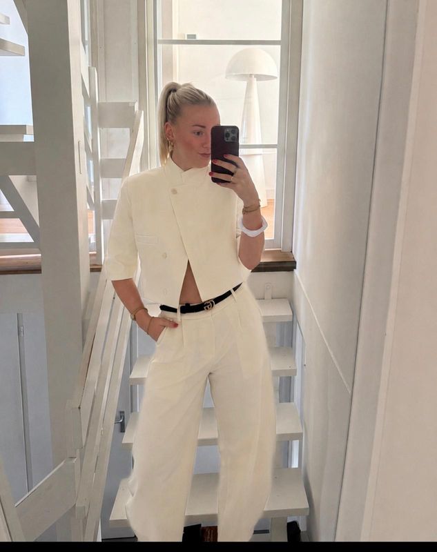 Ambika Blazer korte mouw Off White Alaia