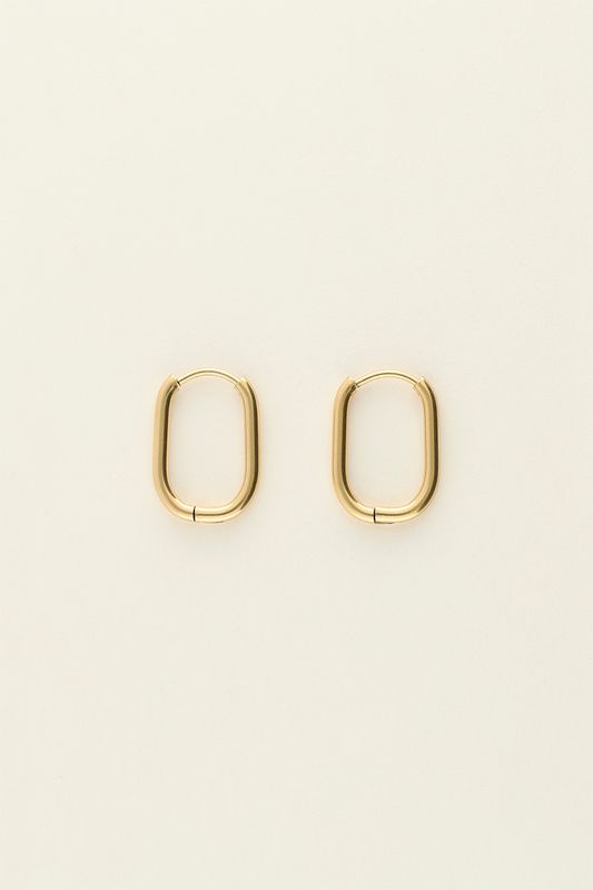 My Jewellery Oorbellen ovaal groot Goud MJ04612
