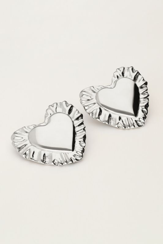 My Jewellery Earrings statement heart zilver MJ07363