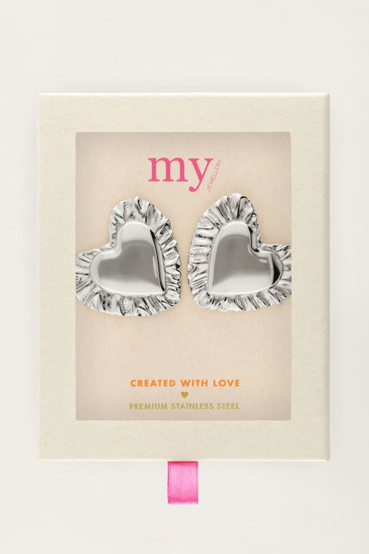 My Jewellery Earrings statement heart zilver MJ07363