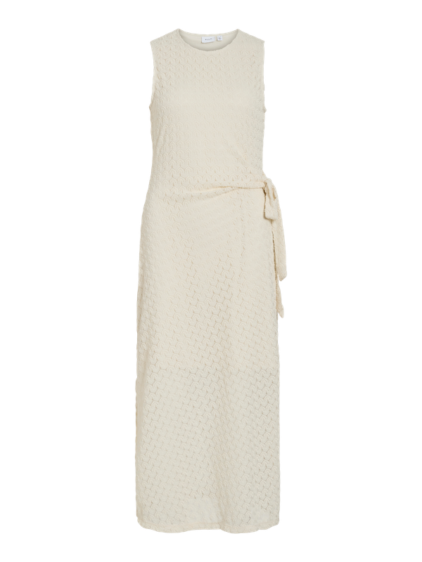 Vila VIMARINEA V-NECK S/L MIDI DRESS/PB Birch 14115561