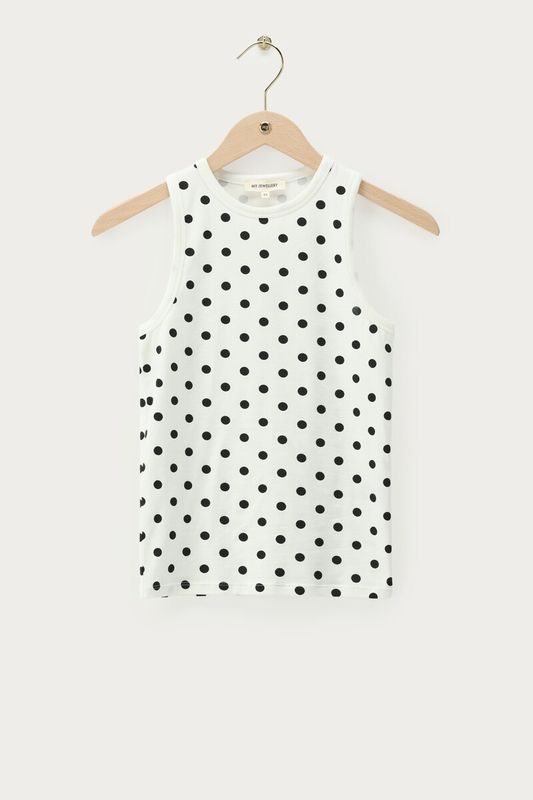 My Jewellery Tanktop with polkadots White MJ16308
