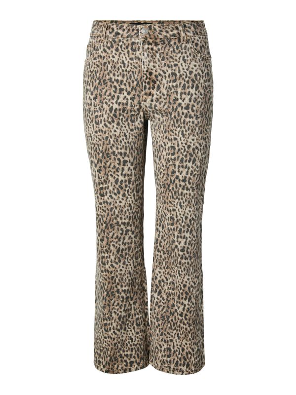 Pieces PCSALUME MW CROPPED JEANS DNM Birch/LEO PRINT / WA 17156943