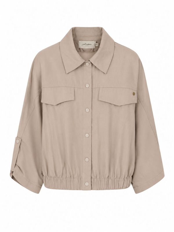 Ambika jas kort elastiek beige emma