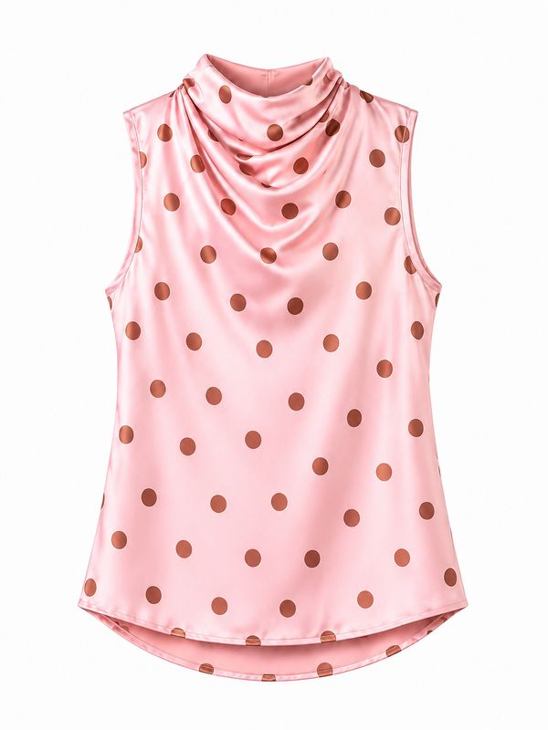 Ambika halter top polka dot Roze/Bruin 70687