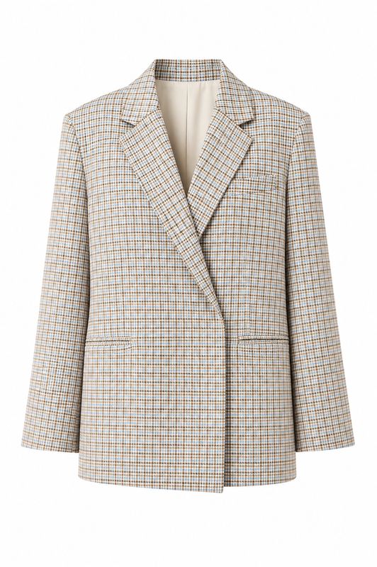 Ambika blazer oversized blue plaid Jasmijn-26
