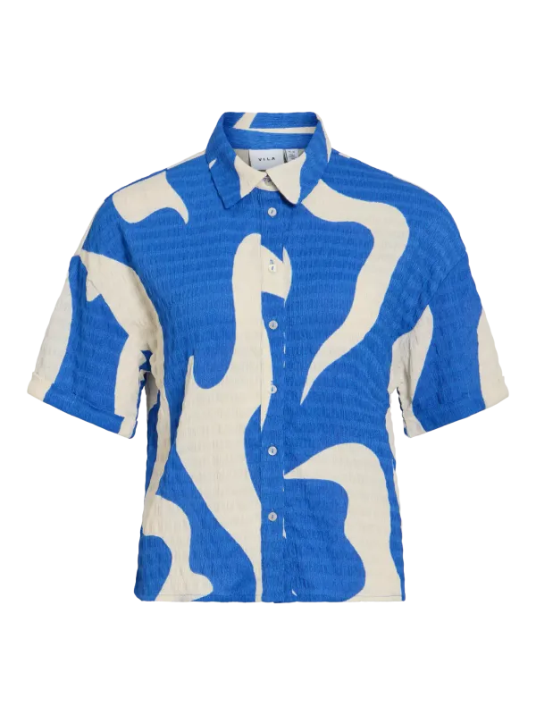 Vila VIZEYA ZERA 2/4 SHIRT/DFS/1 Victoria Blue/ZERA B 14107003