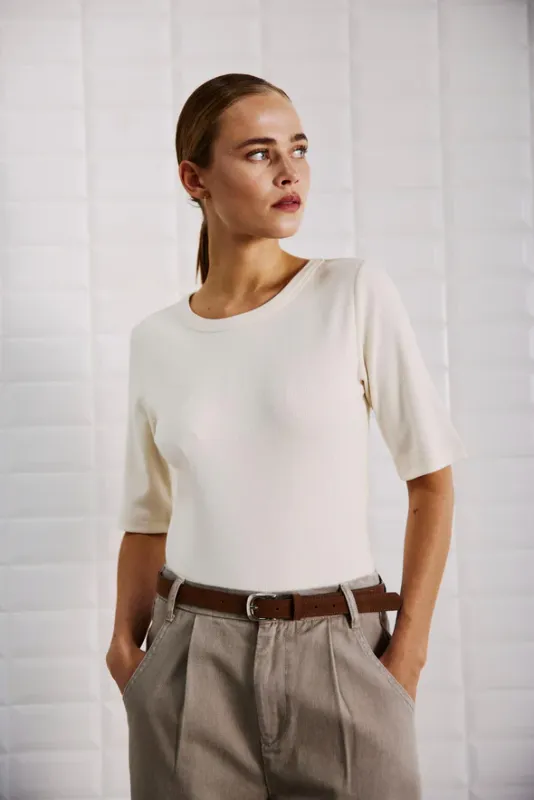 WithBlack WBLLULLU SS TEE ivory 00001273