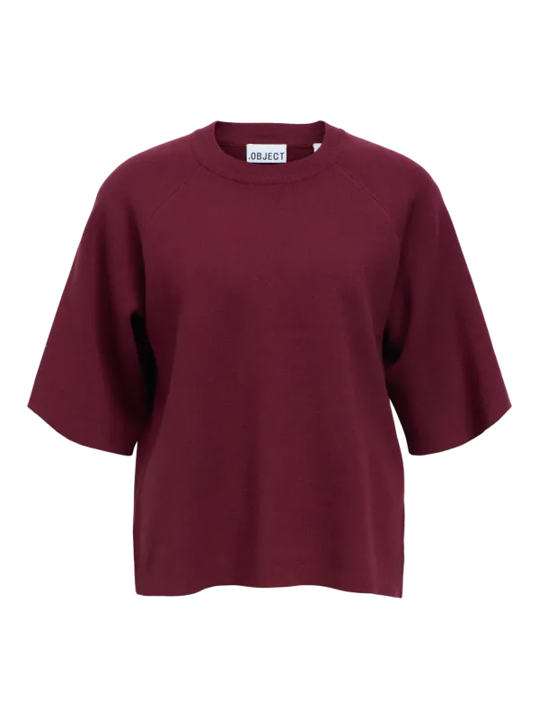 Object OBJREYNARD 2/4 KNIT PULLOVER NOOS Windsor Wine 23045103