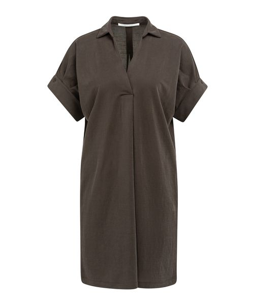 YaYa Jerseyjurk met geplooide pofmo AUBERGINE PURPLE 01-609204-606
