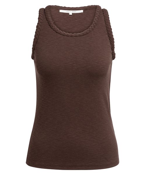 YaYa Singlet met gevlochten rand AUBERGINE PURPLE 01-729061-606