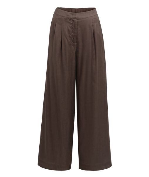 YaYa Wijde broek met deels elastisc AUBERGINE PURPLE 01-301264-606