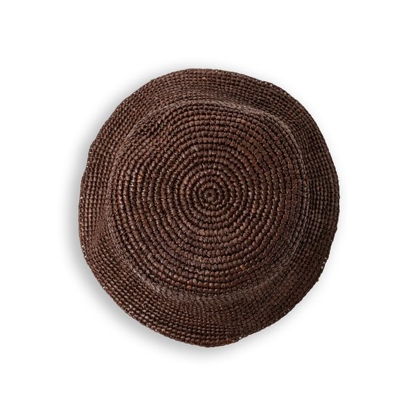 YaYa Bucket hat van gehaakt stro AUBERGINE PURPLE 03-300018-606