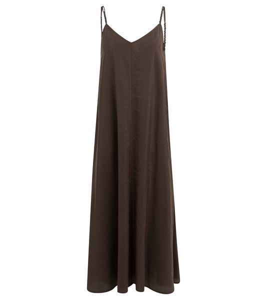 YaYa Lange jurk met bandjes AUBERGINE PURPLE 01-601214-606