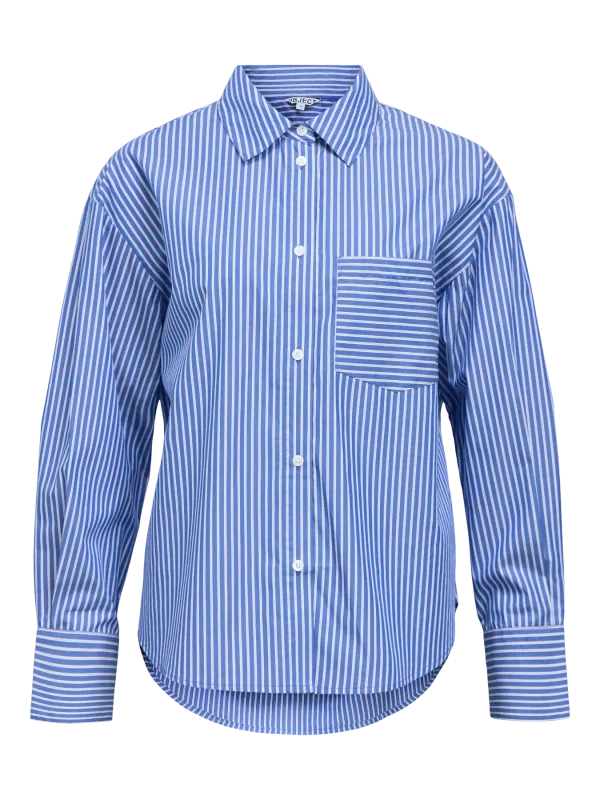 Object OBJZILA L/S RE SHIRT NOOS Clematis Blue/White 23049902