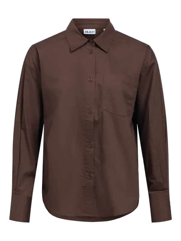 Object OBJZILA L/S RE SHIRT NOOS Seal Brown 23049902