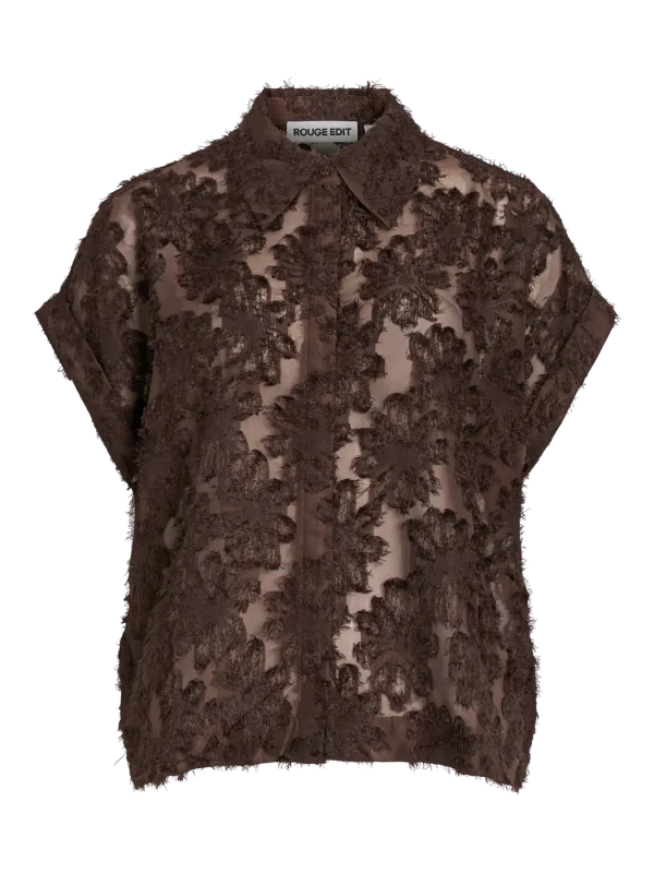 ROUGE ROUKYOTO S/S SHIRT/2 Seal Brown 14108772
