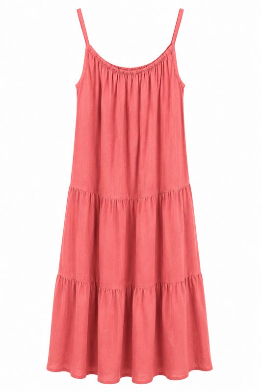 Nameless jurk spaghetti bandjes roze 26195