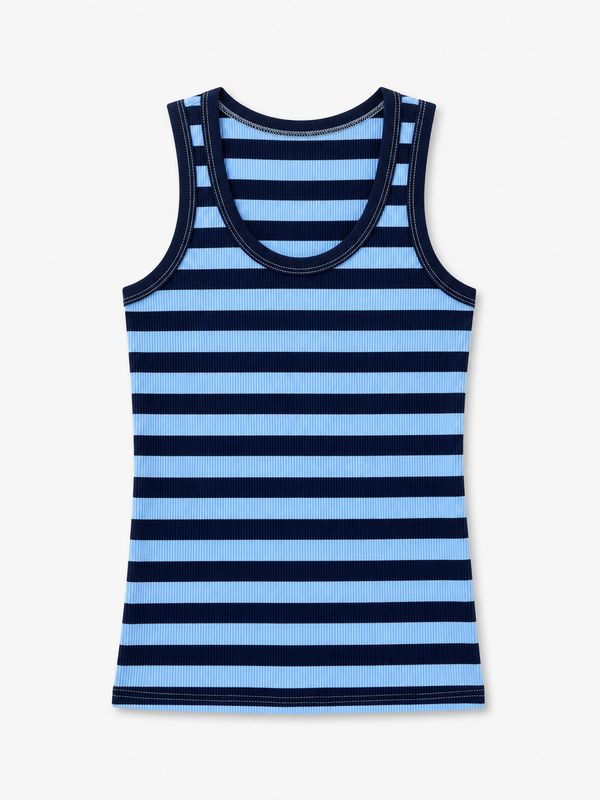 Nameless top streep dark/light blue Te520