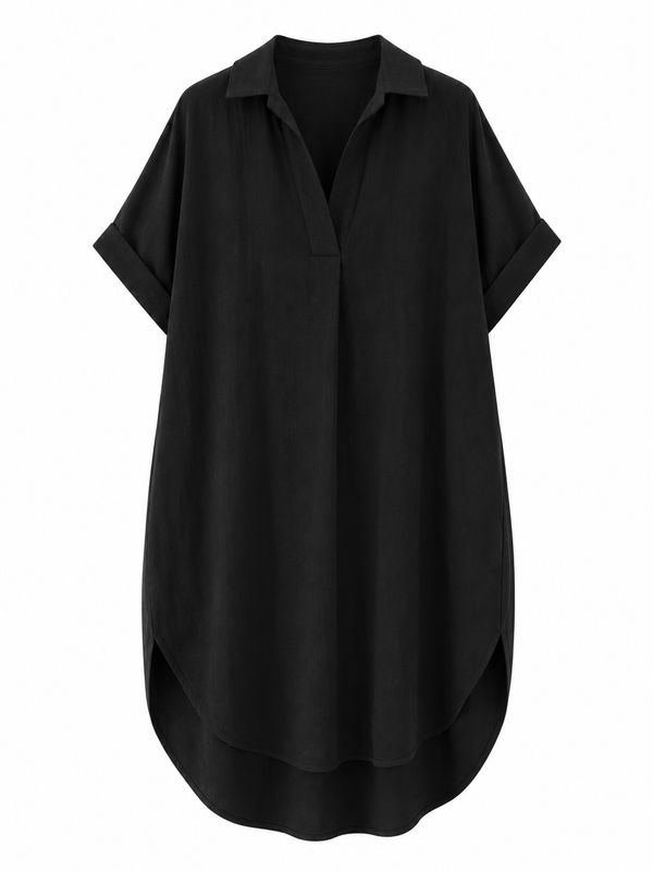Nameless jurk met kraag black 24130-1
