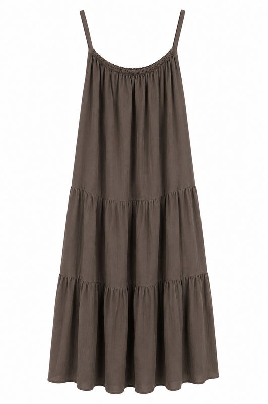 Nameless jurk spaghetti bandjes brown 26195