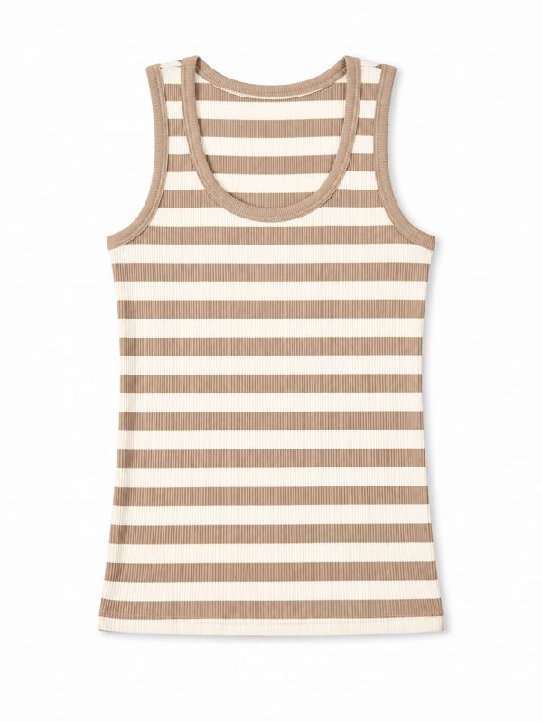 Nameless top streep sand/creme Te520