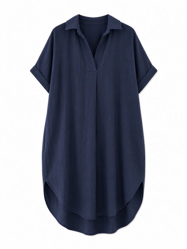 Nameless jurk met kraag dark blue 24130-1