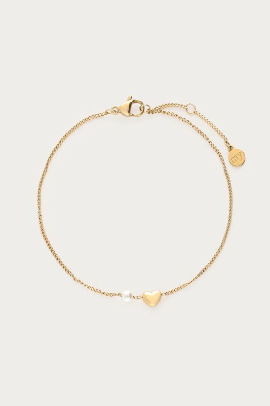 My Jewellery Bracelet fine heart pearl Gold MJ16792