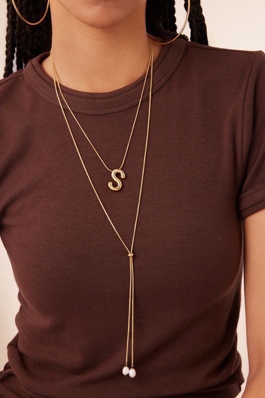 My Jewellery Necklace long strings double pearl Gold MJ16610