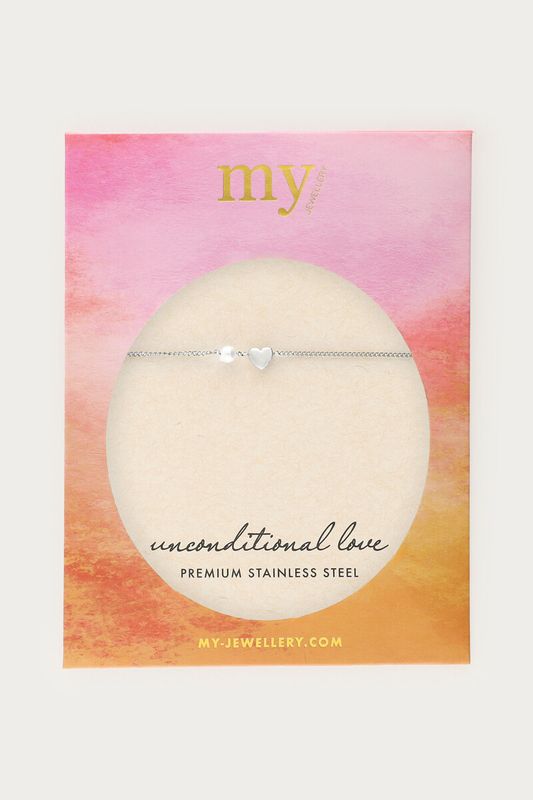 My Jewellery Bracelet fine heart pearl Silver MJ16792