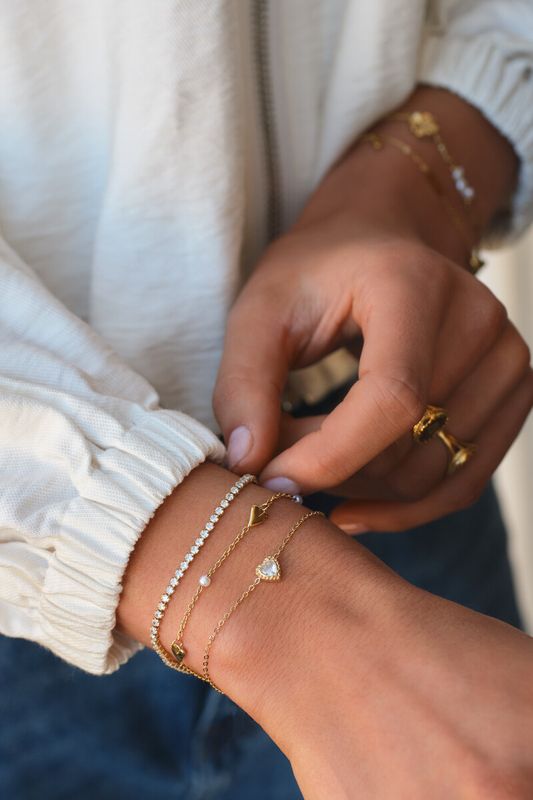 My Jewellery Bracelet crystal stones Gold MJ06045