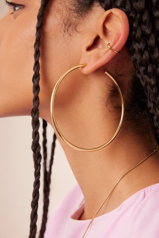 My Jewellery Earring basic hoop large 8cm Gold MJ16617