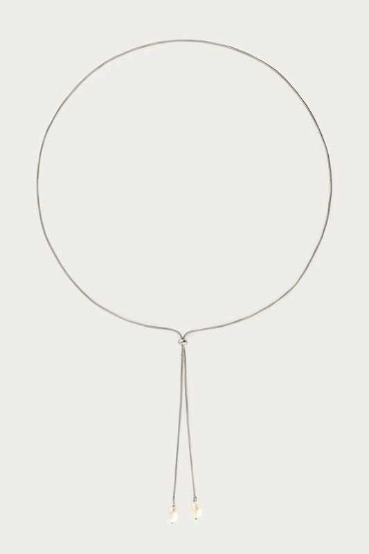 My Jewellery Necklace long strings double pearl Silver MJ16610