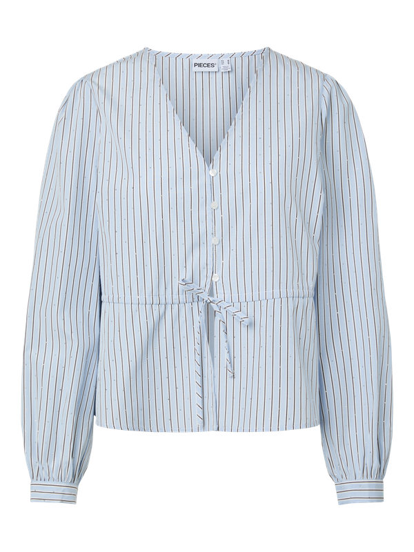 Pieces PCEVERSON L/S TOP WVN BC Brunnera Blue/Plum Perfect/Clo 17167883