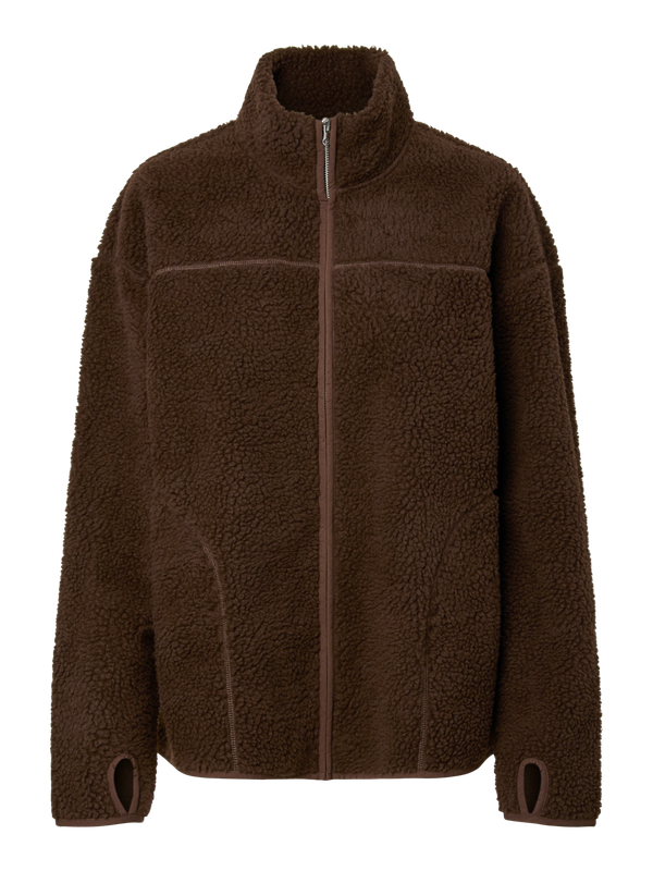 Pieces PCSADIA LS TEDDY JACKET NOOS BC Hot Fudge 17154495
