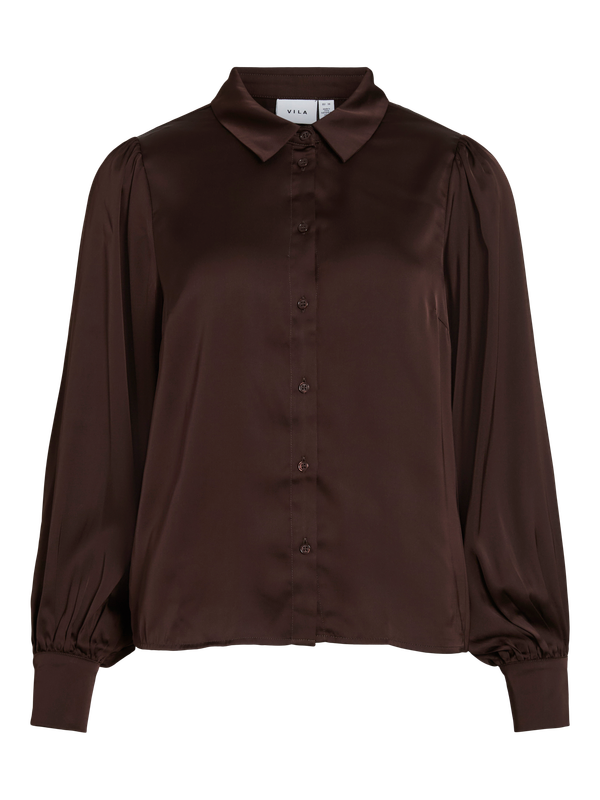 Vila VIENNA RAVENNA L/S BALLOON SHIRT - : Coffee Bean 14107462