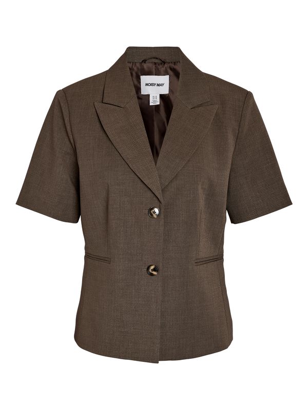 Noisy May NMMONNA FITTED S/S BLAZER Chocolate Brown 27038767