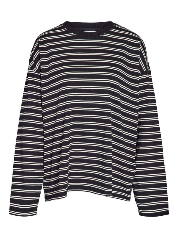 Noisy May NMEMBER L/S STRIPE SWEAT NOOS Black/WHITE 27036484