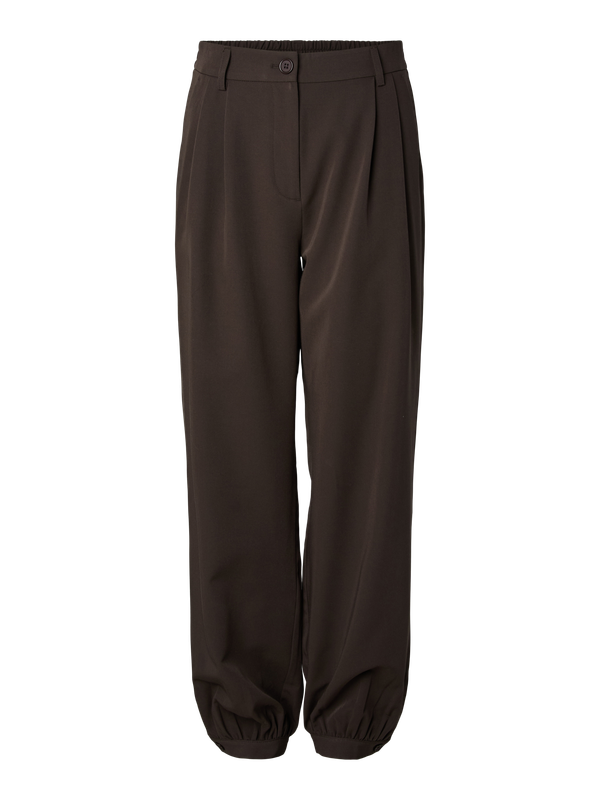 Pieces PCEMY HW BALLOON PANTS W. TIE DETAI: Turkish Coffee 17169099