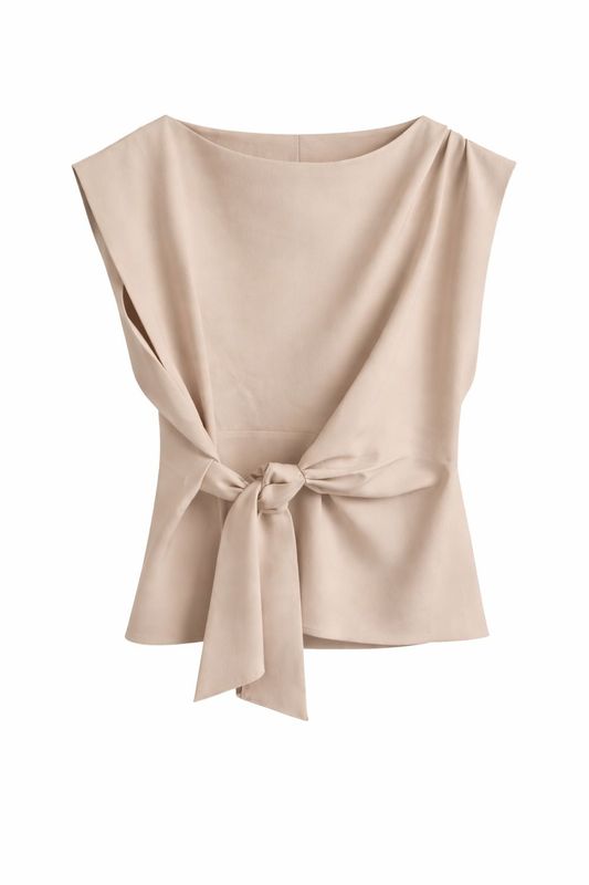 Ambika Top Strik beige Britt