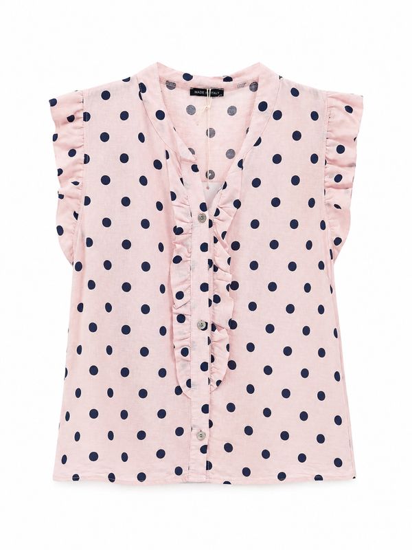 Nameless Stippen blouse Roze/Blauw 262987
