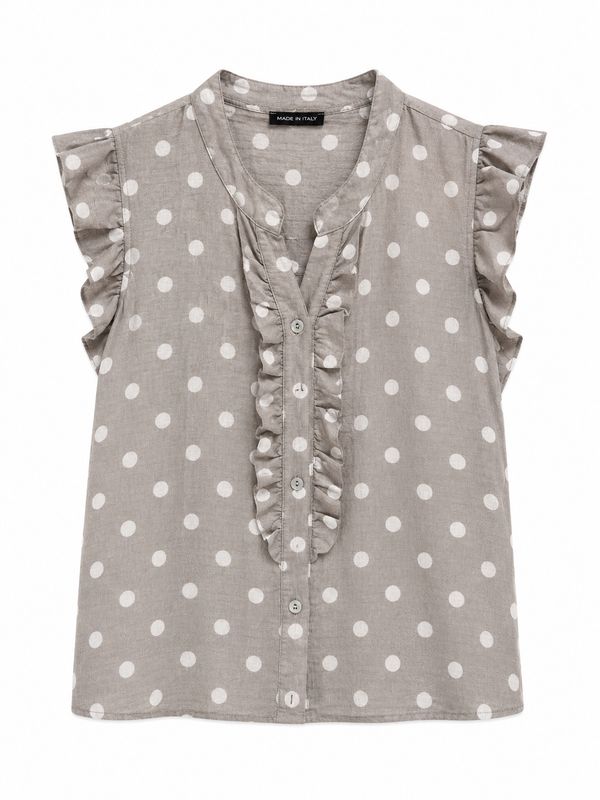 Nameless Stippen blouse Zand/beige 262987