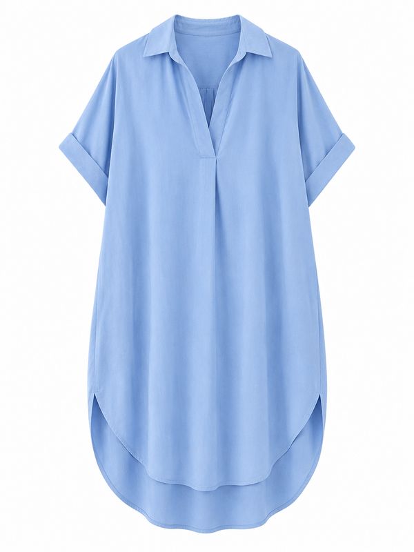 Nameless jurk met kraag Blauw 24130-1