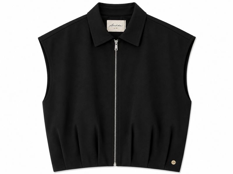 Ambika gilet rits black Alies